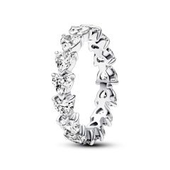 Pandora 193103C01 Ewigkeits-Ring Damen Herzreihe Zirkonia Sterling-Silber