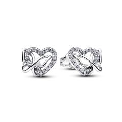 Pandora Ohrstecker Herz und Schmetterling Sterling-Silber 294476C01