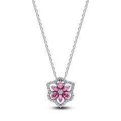 Pandora Halskette mit Anh&auml;nger Herbarium Rosa Blume Silber 394576C01