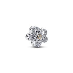 Pandora Charm Offene Pav&eacute; Blume Zirkonia Sterling-Silber 764480C01