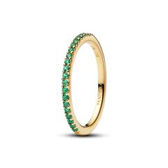 Pandora Ring Halb-Ewigkeits-Band Gr&uuml;n 14K Vergoldet 162999C03