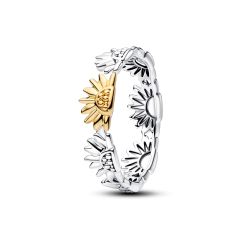 Pandora Bandring Sonnenblume Silber 14K Vergoldung 164702C00