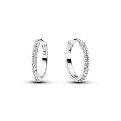 Pandora Ohrringe Damen Mini-Creolen Zirkonia Sterling-Silber 294649C01