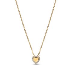 Pandora Halskette Herz Strahlenkranz 14K Vergoldet 364364C01-45 cm