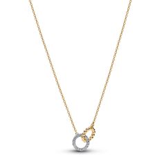 Pandora Halskette Verschlungene Kreise 14K Vergoldet 45 cm 364825C01