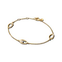 Pandora Essence Armband Ovale mit Perlen 14K Vergoldet 564677C01