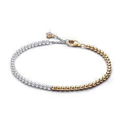 Pandora Tennisarmband Kugeln Silber 14 Karat Vergoldet 564820C01