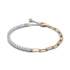 Pandora Tennisarmband Zirkonia Silber 14K Vergoldet 564821C01