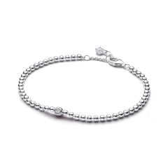 Pandora Armband Damen Kugeln Funkelnder Stein Silber 594822C01