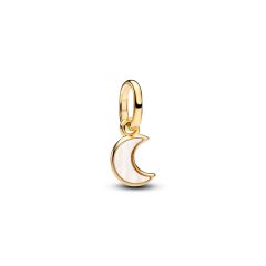 Pandora Me Mini-Charm-Anh&auml;nger Mondsichel Wei&szlig; 14K Vergoldet 764614C01