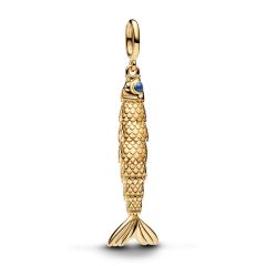 Pandora Charm-Anh&auml;nger Damen Beweglicher Fisch 14K Vergoldet 764686C01