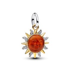 Pandora Charm-Anh&auml;nger Wirbelnde Sonne Silber 14K Vergoldet 764703C01