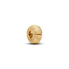 Pandora Clip-Charm Mini Strukturiert 14 Karat Vergoldet 764771C00