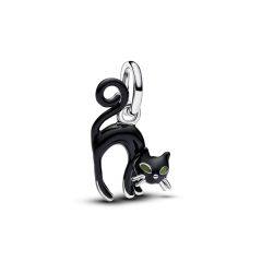 Pandora Charm-Anh&auml;nger Damen Schwarze Katze Sterling-Silber 794769C01