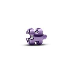 Pandora Mini-Charm Violettes Puzzleteil Sterling-Silber 794816C02