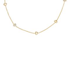 Fossil Halskette Damen Sutton Heartbeat Metall Gold-Ton JA7298710