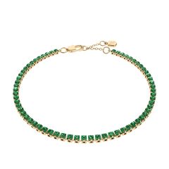 Fossil Tennisarmband Damen Ellis Pav&eacute; Glitz Metall Gold-Ton JA7342710