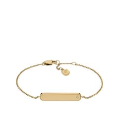 Fossil Armband Damen Sadie ID-Plakette Edelstahl Gold-Ton JF04928710