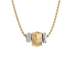 Fossil Halskette Damen Harlow Rondelles Edelstahl Gold-Ton JF04993998