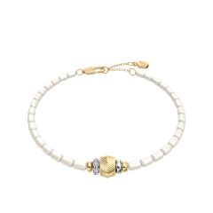 Fossil Armband Damen Harlow Rondelles Edelstahl Gold-Ton JF04994998