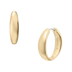 Fossil Creolen Damen Ellis Domed Medium Edelstahl Gold-Ton JF05002710