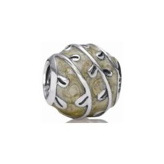 Pandora Charm Damen Ranken Emaille Beige Sterling-Silber 790525EN19