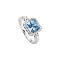 Viventy Ring Damen Hellblauer Stein Sterling-Silber 785421 Gr. 54