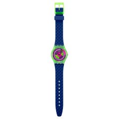 Swatch Armband-Uhr Neon Skychar Analog Quarz Silikon-Band SO28G704