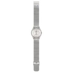 Swatch Armband-Uhr Metal Knit Analog Quarz Milanaise-Band SS08M100M