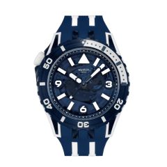 Swatch Pay Armband-Uhr Sea Wasp Pay Quarz Silikon-Band SSCU09N101-6000
