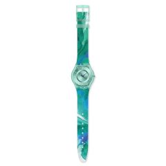 Swatch Armband-Uhr Paradise Mist Quarz Silikon-Band SS08G111