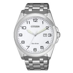 Citizen Herren-Uhr Eco-Drive Analog Quarz Edelstahl-Armband BM7108-81A