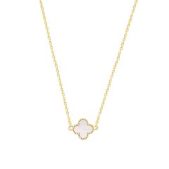 Xenox Halskette mit Anh&auml;nger Damen Clover Silber Vergoldet XS10095G
