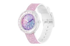 Flik Flak FCSP107 M&auml;dchen-Uhr Pearlaxus Analog Quarz Silikon-Armband &Oslash; 36,70 mm