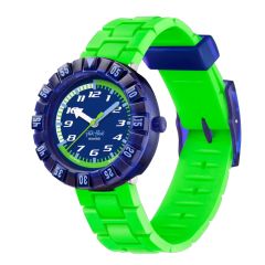 Flik Flak Jungen-Uhr Neonbrick Analog Quarz Silikon-Armband FCSP132