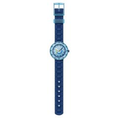 Flik Flak Jungen-Uhr Bluebrick Analog Quarz Silikon-Band FCSP133