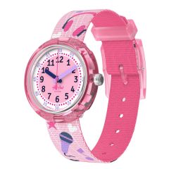 Flik Flak M&auml;dchen-Uhr Karaokeee Analog Quarz Textil-Band FPNP171