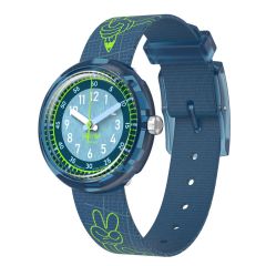 Flik Flak Jungen-Uhr Code Talk Analog Quarz Textil-Band FPNP174