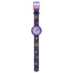 Flik Flak M&auml;dchen-Uhr Party Finale Analog Quarz Textil-Band FPNP178