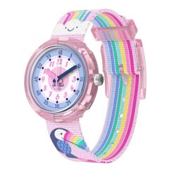 Flik Flak M&auml;dchen-Uhr Toucans Treasures Quarz Textil-Band FPNP185