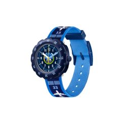 Flik Flak FPSP068 Jungen-Uhr Take Off Analog Quarz Textil-Band &Oslash; 34,75 mm