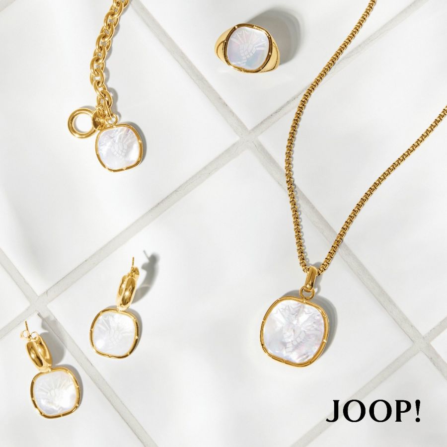 Joop! 2030949 Halskette mit Anhänger Damen Kornblume Zirkonia Silber  Vergoldet | Karat24