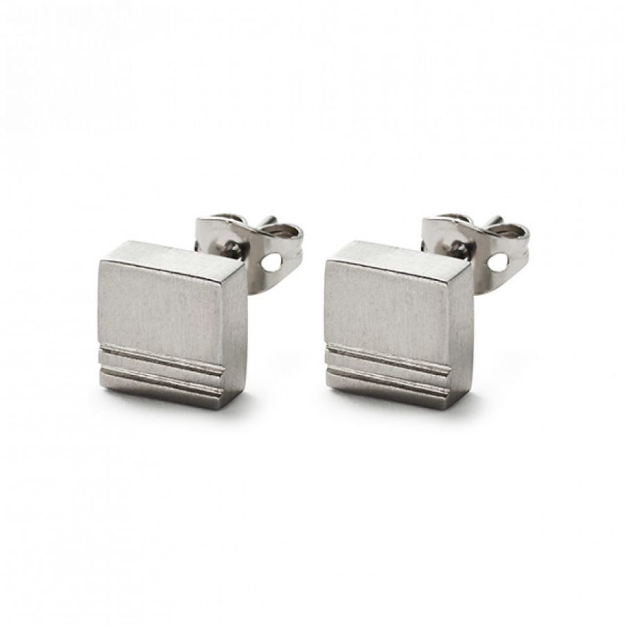925 Sterling Silber Quadratische Diamant Ohrstecker Funkeln CZ, Hypoallergen Schmuck, Ohrringe Für Ihn, 6 Mm Box Prong Silber Ohrringe Gesetzt