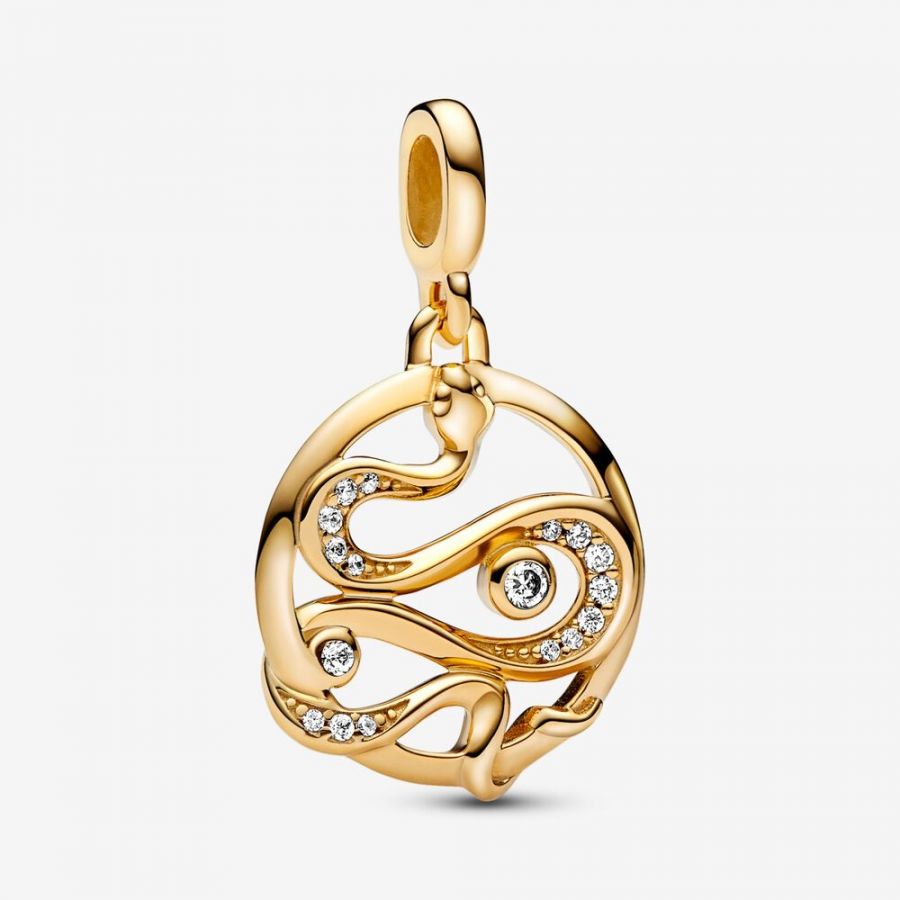 Pandora Me 762301C01 Charm-Anhänger Damen Medaillon Pavé Schlange 