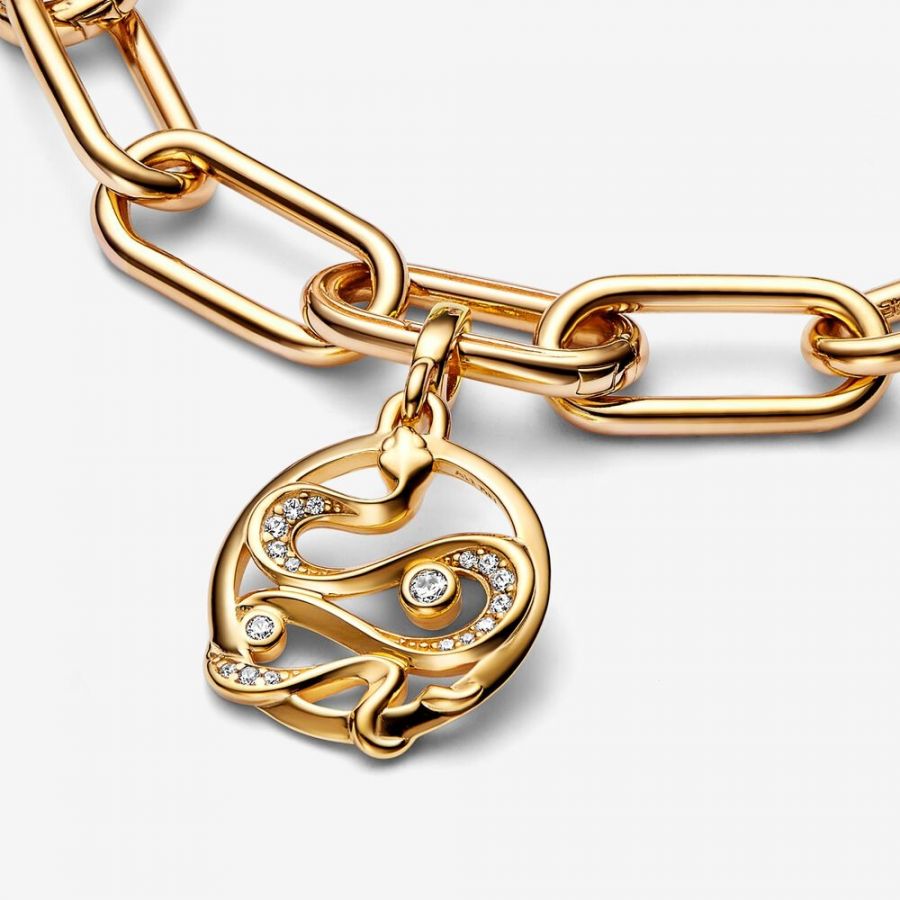 Pandora Me 762301C01 Charm-Anhänger Damen Medaillon Pavé Schlange 