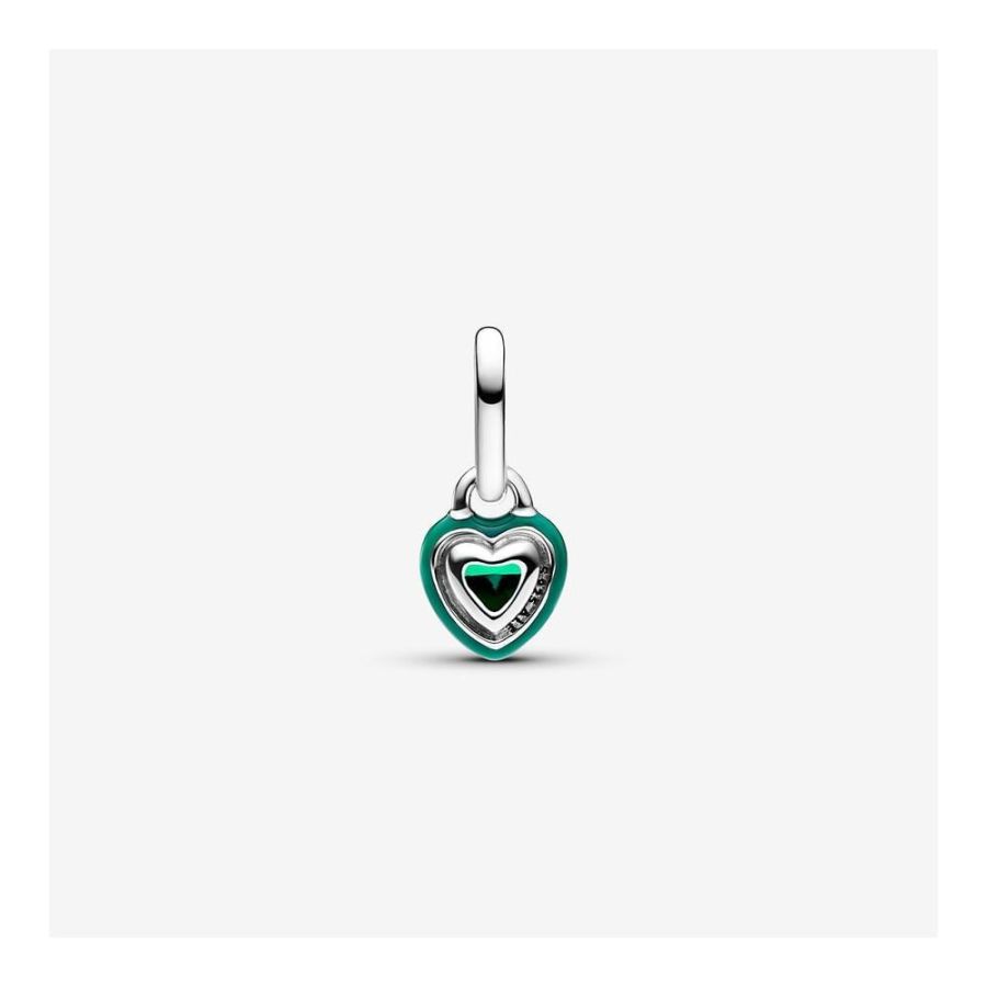 Pandora Me Mini-Charm-Anhänger Damen Chakra Herz Grün Silber  