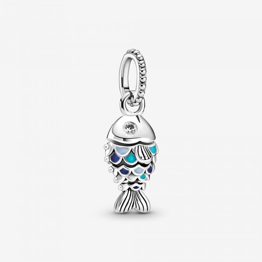 Sterlingsilber Bass Fisch Anhänger / Charm, Gemacht IN USA