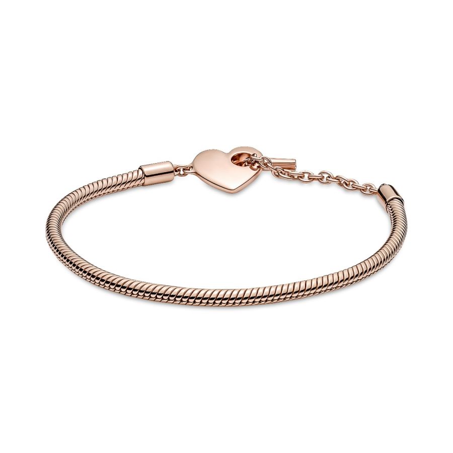 Pandora 589285C00 Armband Moments Herz T-Verschluss 14k Rosé  
