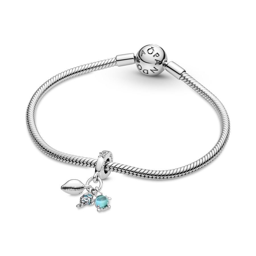 Pandora 791697C01 Charm-Anhänger Damen Fisch Meeresschildkröte  