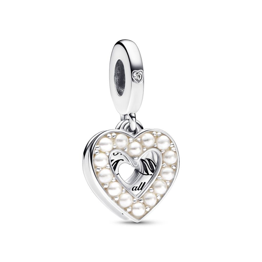 Pandora 792649C01 Charm-Anhänger Damen Doppelter Perlmuttweißes  